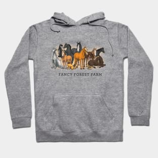 Fancy Forest Farm • Family Portrait • Black Text Hoodie